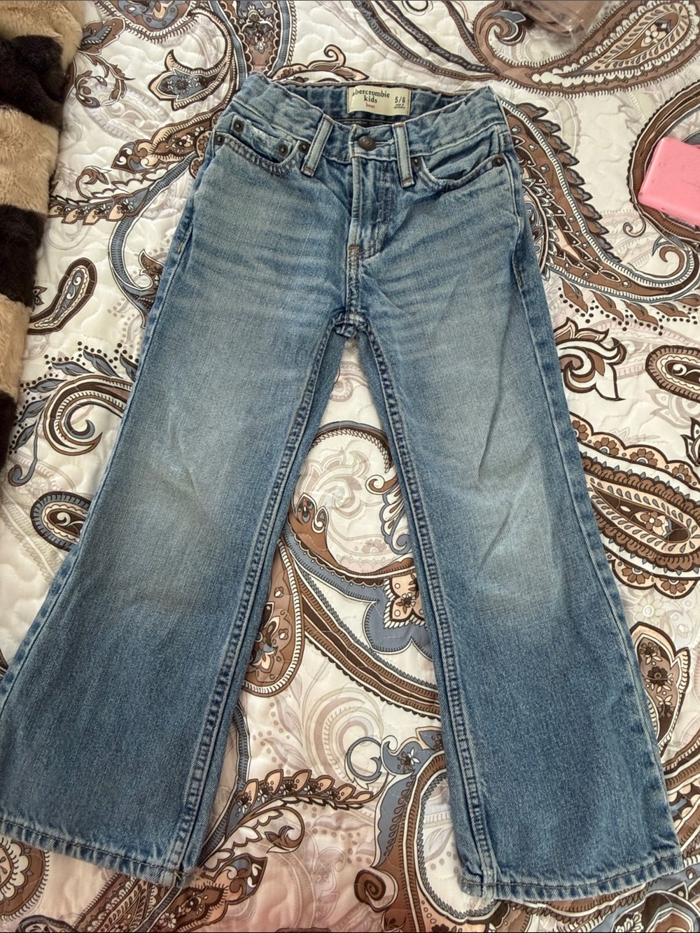 Boys’ Abercrombie Kids Light Blue Bootcut jeans. Size 5/6